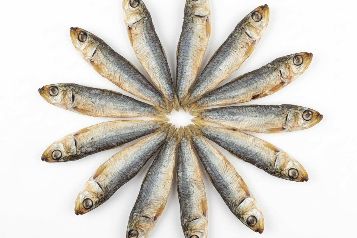 freeze dried sardines including head